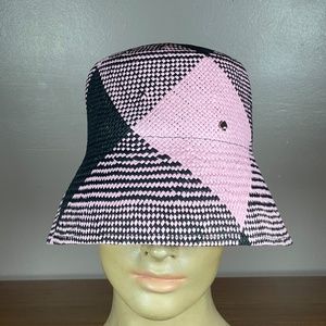 Kate Spade Pink and Black Patterned Hat